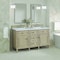 James Martin Vanities 60'' Double Vanity, Whitewashed Oak w/ 3 CM Carrara White Marble Top 424-V60D-WWO-3CAR - alternate 2